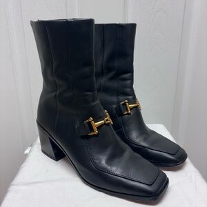 ZAC Zac Posen Black Leather Ankle Boots – Size 8